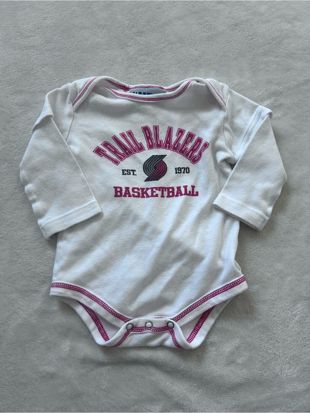 Vintage Y2K Portland Trail Blazers NBA White & Red Bodysuit
